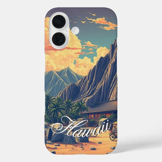  stijl Hawaiian Travel Honolulu Mid-Pacific Case-Mate iPhone Case (Achterkant)