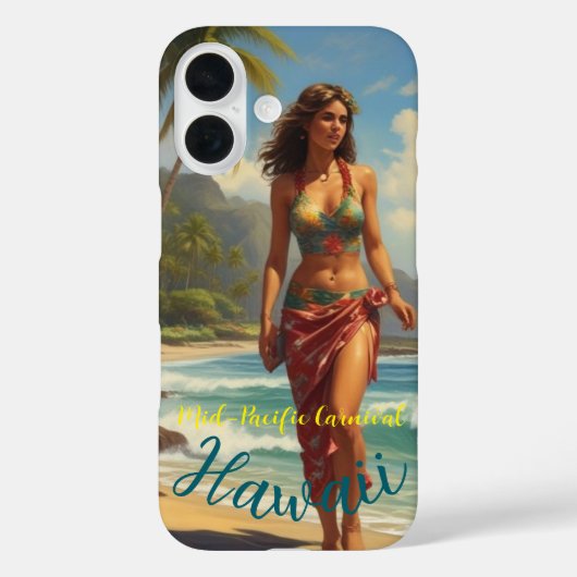  stijl Hawaiian Travel Honolulu Mid-Pacific Case-Mate iPhone Case (Achterkant)