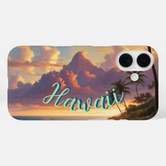 stijl Hawaiian Travel Honolulu Mid-Pacific Case-Mate iPhone Case (Achterkant (horizontaal))