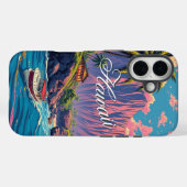 stijl Hawaiian Travel Honolulu Mid-Pacific Case-Mate iPhone Case (Achterkant (horizontaal))