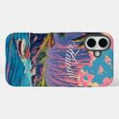 stijl Hawaiian Travel Honolulu Mid-Pacific Case-Mate iPhone Case (Achterkant (horizontaal))
