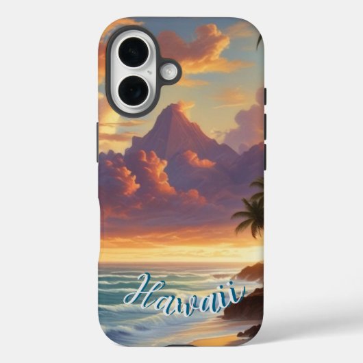  stijl Hawaiian Travel Honolulu Mid-Pacific Case-Mate iPhone Case (Achterkant)
