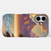  stijl Hawaiian Travel Honolulu Mid-Pacific Case-Mate iPhone Case (Achterkant (horizontaal))