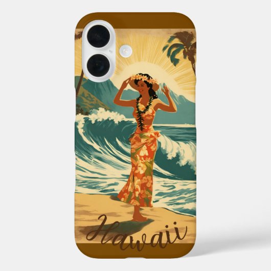  stijl Hawaiian Travel Honolulu Mid-Pacific Case-Mate iPhone Case (Achterkant)