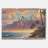stijl Hawaiian Travel Honolulu Mid-Pacific Deken (Voorkant)
