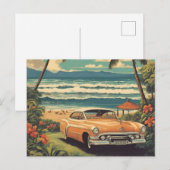  stijl Hawaiian Travel Honolulu Mid-Pacific Feestdagenkaart (Voorkant / Achterkant)