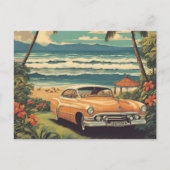  stijl Hawaiian Travel Honolulu Mid-Pacific Feestdagenkaart (Voorkant)