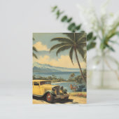  stijl Hawaiian Travel Honolulu Mid-Pacific Feestdagenkaart (Staand voorkant)