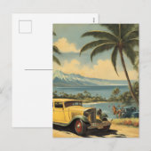  stijl Hawaiian Travel Honolulu Mid-Pacific Feestdagenkaart (Voorkant / Achterkant)