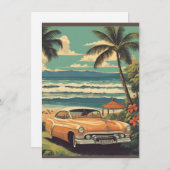 stijl Hawaiian Travel Honolulu Mid-Pacific Feestdagenkaart (Voorkant / Achterkant)