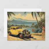  stijl Hawaiian Travel Honolulu Mid-Pacific Feestdagenkaart (Voorkant / Achterkant)