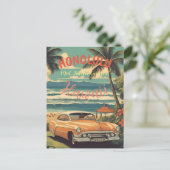  stijl Hawaiian Travel Honolulu Mid-Pacific Feestdagenkaart (Staand voorkant)