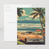  stijl Hawaiian Travel Honolulu Mid-Pacific Feestdagenkaart (Voorkant / Achterkant)