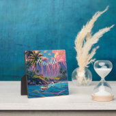  stijl Hawaiian Travel Honolulu Mid-Pacific Fotoplaat (Insitu)