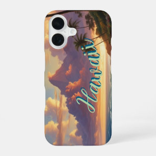stijl Hawaiian Travel Honolulu Mid-Pacific iPhone 16 Hoesje
