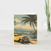 stijl Hawaiian Travel Honolulu Mid-Pacific Kaart (Voorkant)