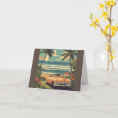 stijl Hawaiian Travel Honolulu Mid-Pacific Kaart (Gele Bloem)