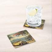  stijl Hawaiian Travel Honolulu Mid-Pacific Kartonnen Onderzetters (Insitu)