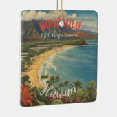 stijl Hawaiian Travel Honolulu Mid-Pacific Keramisch Ornament (Rechts)