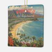 stijl Hawaiian Travel Honolulu Mid-Pacific Keramisch Ornament (Links)