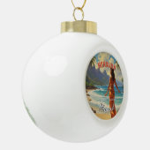 stijl Hawaiian Travel Honolulu Mid-Pacific Keramische Bal Ornament (Links)
