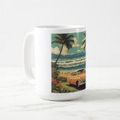  stijl Hawaiian Travel Honolulu Mid-Pacific Koffiemok (Voorkant links)
