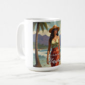  stijl Hawaiian Travel Honolulu Mid-Pacific Koffiemok (Voorkant links)
