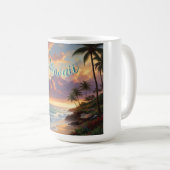  stijl Hawaiian Travel Honolulu Mid-Pacific Koffiemok (Voorkant rechts)