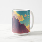  stijl Hawaiian Travel Honolulu Mid-Pacific Koffiemok (Voorkant rechts)