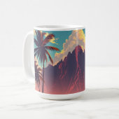  stijl Hawaiian Travel Honolulu Mid-Pacific Koffiemok (Voorkant links)