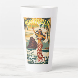 stijl Hawaiian Travel Honolulu Mid-Pacific Latte Mok