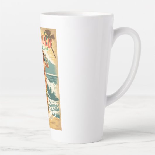  stijl Hawaiian Travel Honolulu Mid-Pacific Latte Mok (Rechts)