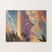 stijl Hawaiian Travel Honolulu Mid-Pacific Legpuzzel (Horizontaal)