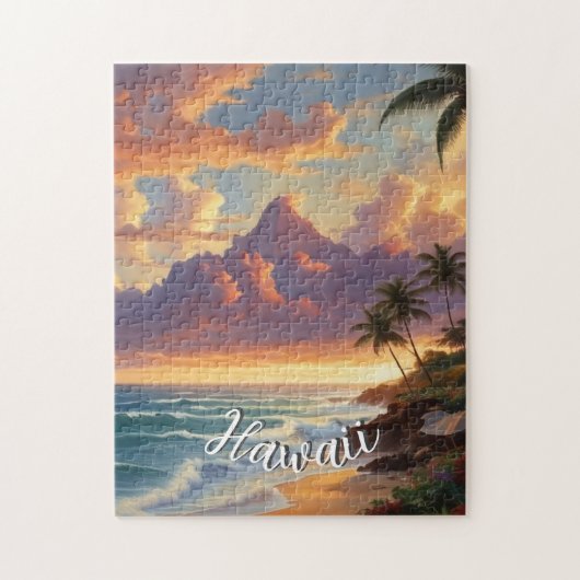 stijl Hawaiian Travel Honolulu Mid-Pacific Legpuzzel (Verticaal)