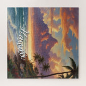 stijl Hawaiian Travel Honolulu Mid-Pacific Legpuzzel (Horizontaal)