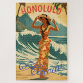  stijl Hawaiian Travel Honolulu Mid-Pacific Legpuzzel (Verticaal)