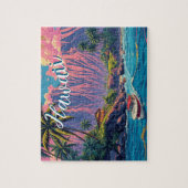 stijl Hawaiian Travel Honolulu Mid-Pacific Legpuzzel (Verticaal)