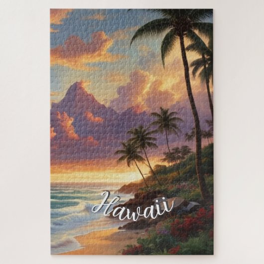 stijl Hawaiian Travel Honolulu Mid-Pacific Legpuzzel (Verticaal)