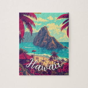  stijl Hawaiian Travel Honolulu Mid-Pacific Legpuzzel