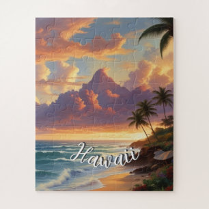 stijl Hawaiian Travel Honolulu Mid-Pacific Legpuzzel