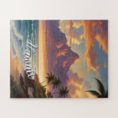  stijl Hawaiian Travel Honolulu Mid-Pacific Legpuzzel (Horizontaal)