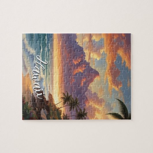  stijl Hawaiian Travel Honolulu Mid-Pacific Legpuzzel (Horizontaal)