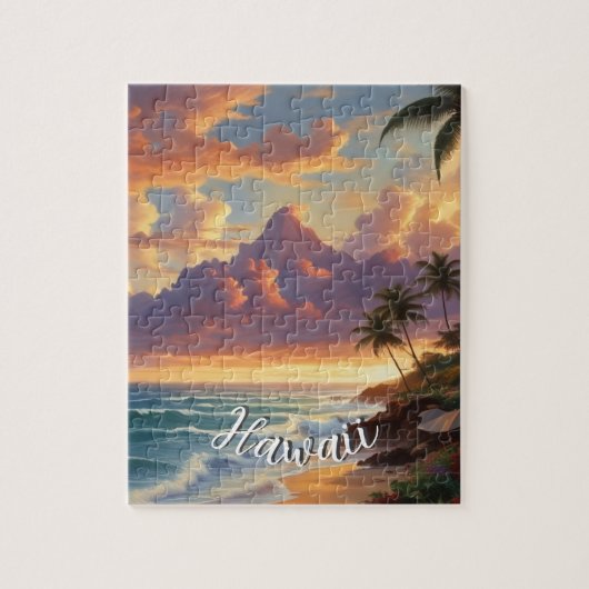  stijl Hawaiian Travel Honolulu Mid-Pacific Legpuzzel (Verticaal)