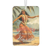  stijl Hawaiian Travel Honolulu Mid-Pacific Luchtverfrisser (Achterkant)