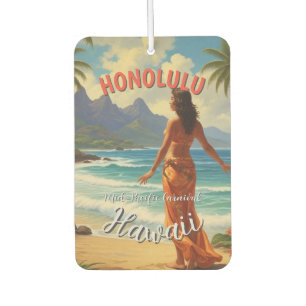  stijl Hawaiian Travel Honolulu Mid-Pacific Luchtverfrisser