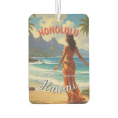  stijl Hawaiian Travel Honolulu Mid-Pacific Luchtverfrisser (Achterkant)