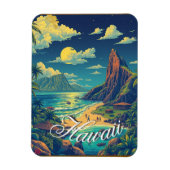 stijl Hawaiian Travel Honolulu Mid-Pacific Magneet (Verticaal)