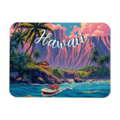  stijl Hawaiian Travel Honolulu Mid-Pacific Magneet (Horizontaal)