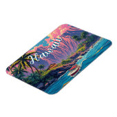  stijl Hawaiian Travel Honolulu Mid-Pacific Magneet (Linkerzijde)