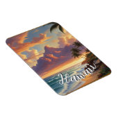  stijl Hawaiian Travel Honolulu Mid-Pacific Magneet (Rechterzijde)